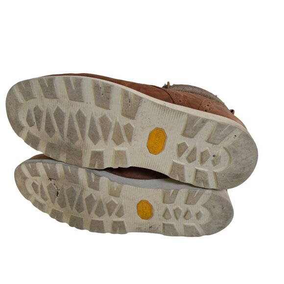 Ugg 3239 Brown Leather Wingtip Shearling Lined Vibram Sole Chukka Boots Size 12 - Picture 7 of 13